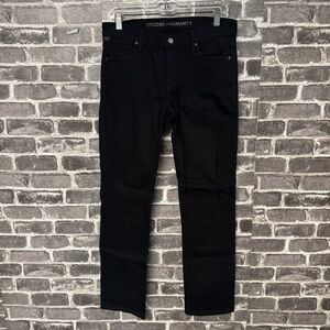 Citizens of Humanity Elson medium rise straight leg jeans black